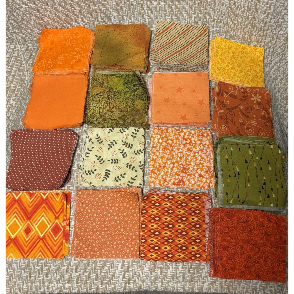Twister Jack Halloween Fabric Squares Surplus Lot Approx 3.5" Quilting Cotton